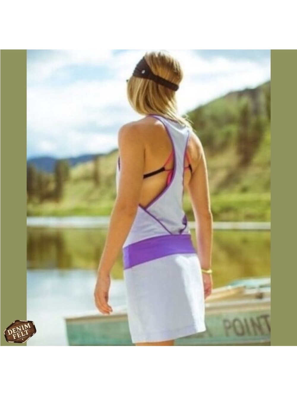 Lululemon Blissed Out dress sz 8 Cool Breeze Power Purple vintage y2k festival - Picture 2 of 14
